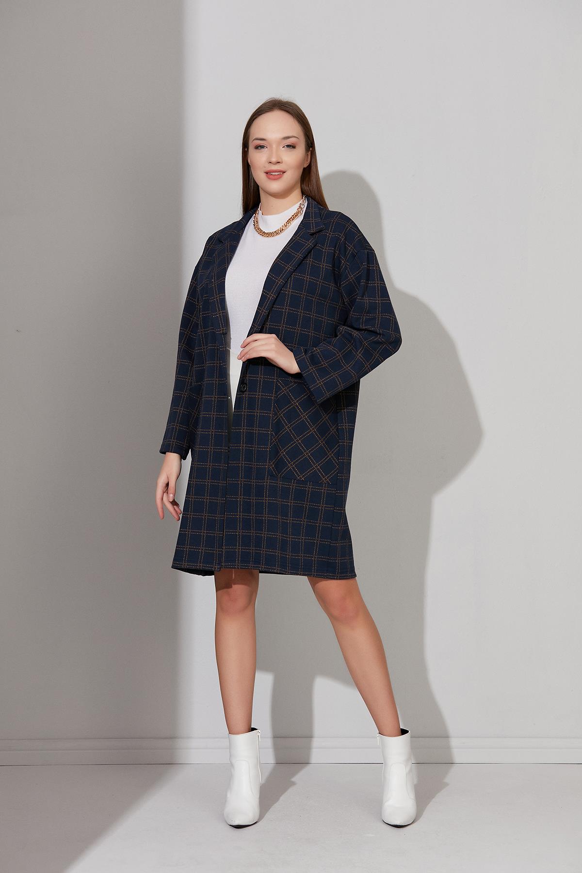 DÜĞMELİ ASTARSIZ OVERSİZE KABAN