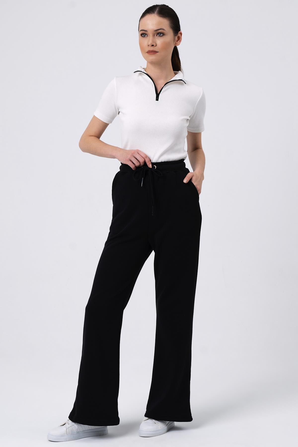 BELDEN BAĞLAMALI BOL PAÇA PANTOLON