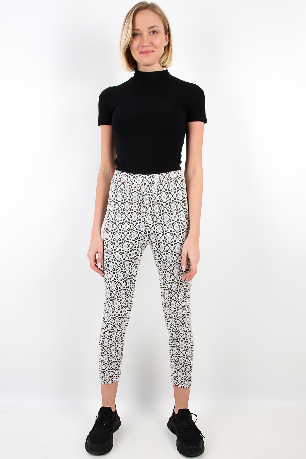 DESENLİ YÜKSEK BEL TAYT