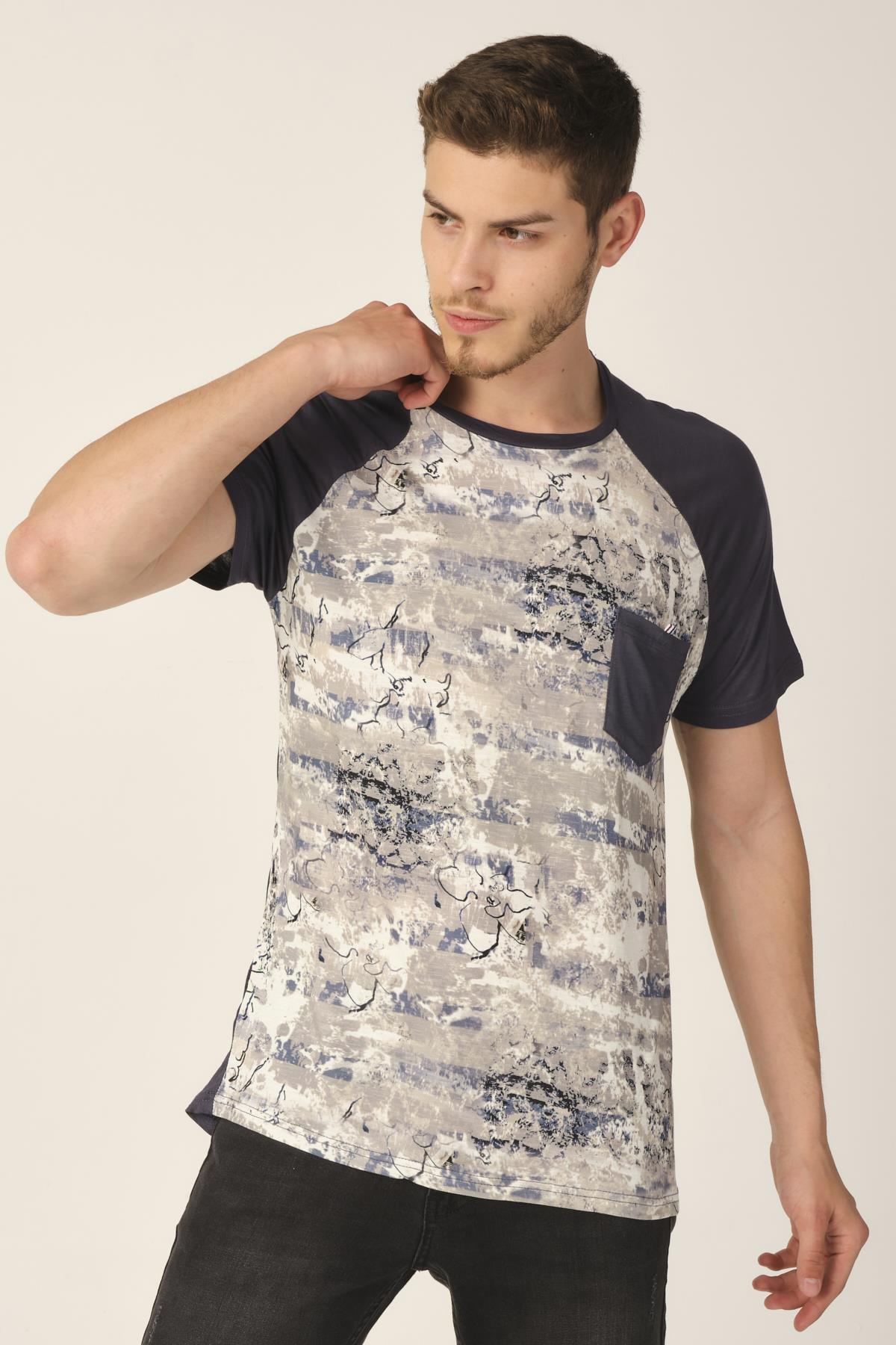 REGLAN KOL BASKILI T-SHİRT