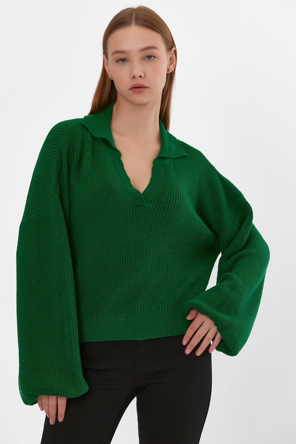 BALON KOLLU POLO YAKA KAZAK